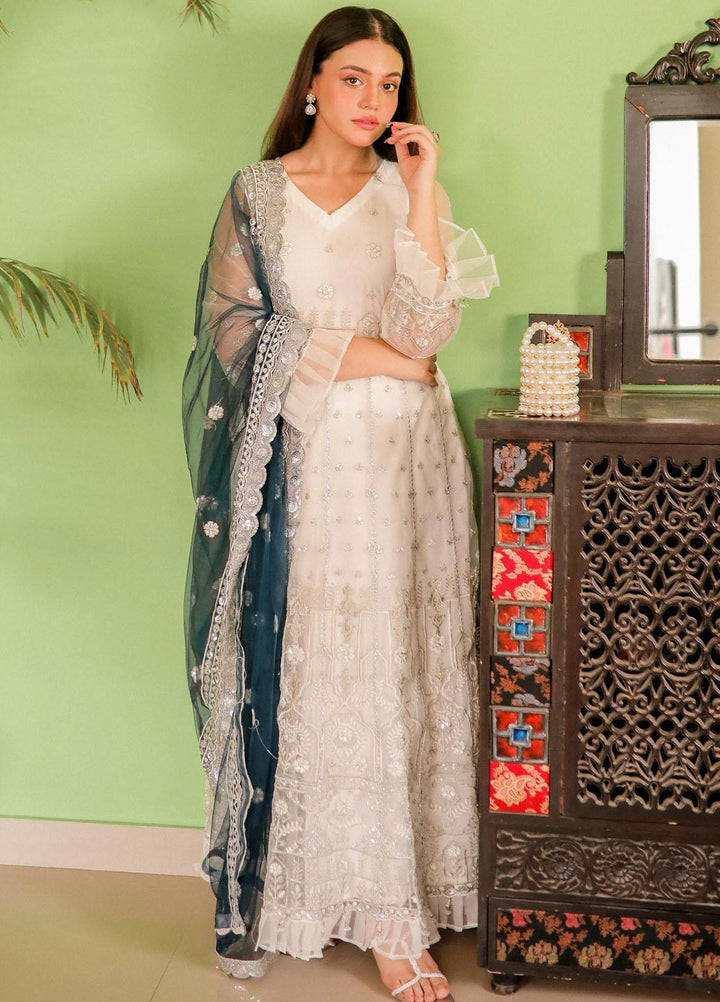 Jashan-e-Eid By Noorma Kaamal Embroidered Net Suits Unstitched 3 Piece NK23JE NK-JE03 - Festive Collection