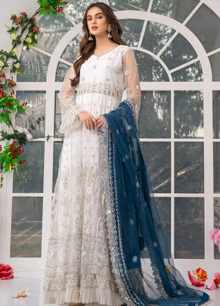 Jashan-e-Eid By Noorma Kaamal Embroidered Net Suits Unstitched 3 Piece NK23JE NK-JE03 - Festive Collection