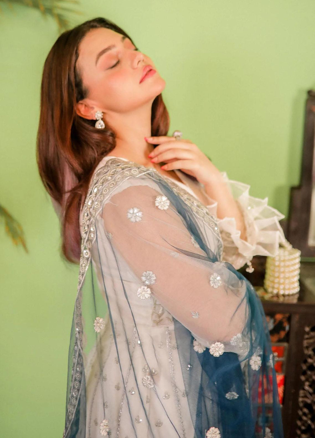 Jashan-e-Eid By Noorma Kaamal Embroidered Net Suits Unstitched 3 Piece NK23JE NK-JE03 - Festive Collection