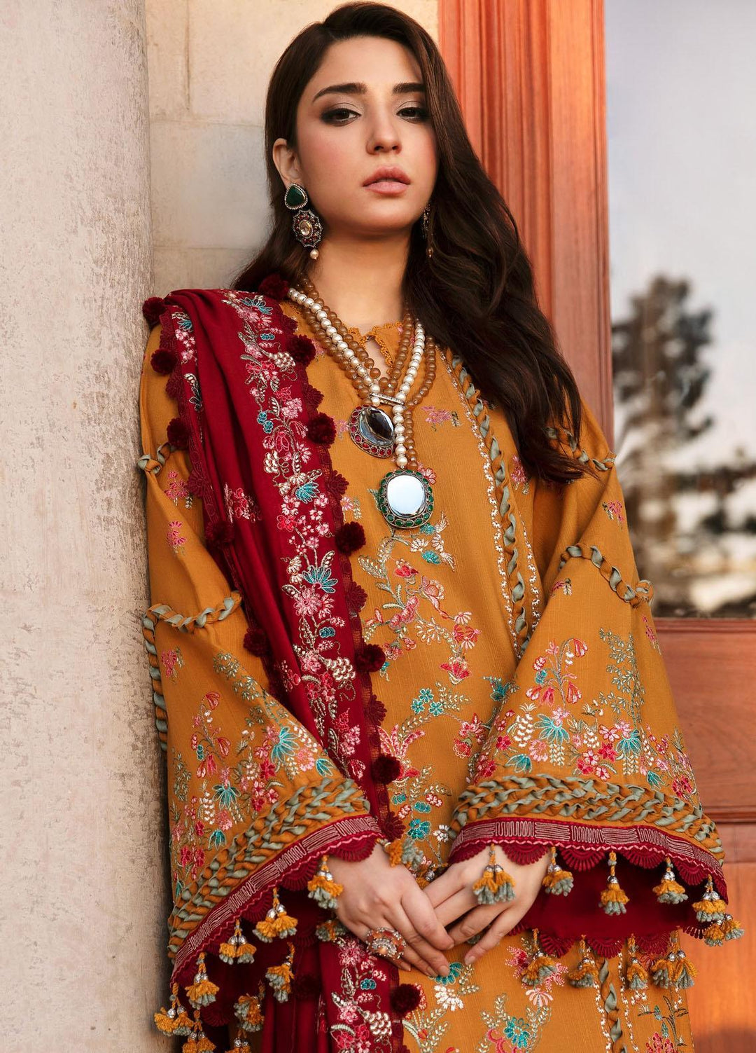 Noemei By Republic Womenswear Embroidered Khaddar Suits Unstitched 3 Piece RW23N D2-A - Luxury Winter Collection