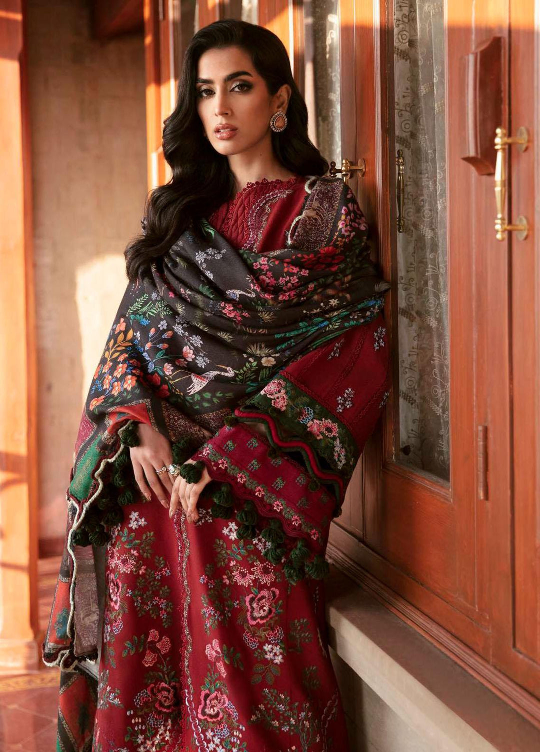 Noemei By Republic Womenswear Embroidered Karandi Suits Unstitched 3 Piece RW23N D3-A - Luxury Winter Collection