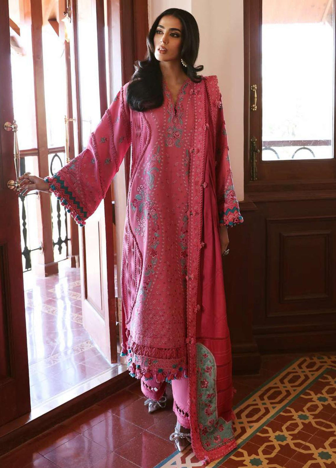 Noemei By Republic Womenswear Embroidered Khaddar Suits Unstitched 3 Piece RW23N D5-A - Luxury Winter Collection