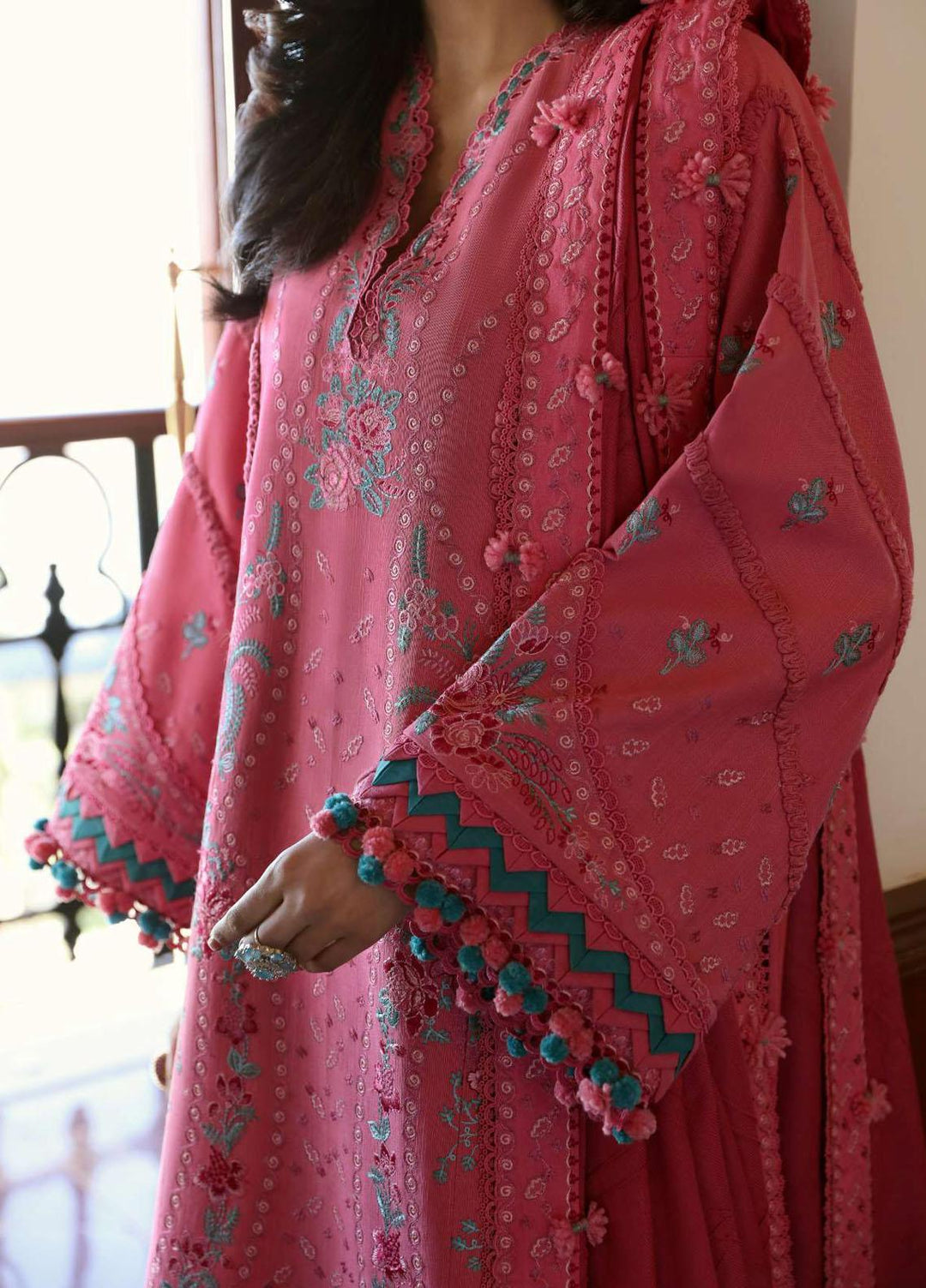 Noemei By Republic Womenswear Embroidered Khaddar Suits Unstitched 3 Piece RW23N D5-A - Luxury Winter Collection