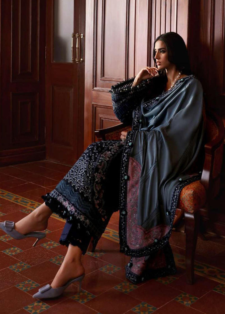 Noemei By Republic Womenswear Embroidered Khaddar Suits Unstitched 3 Piece RW23N D5-B - Luxury Winter Collection