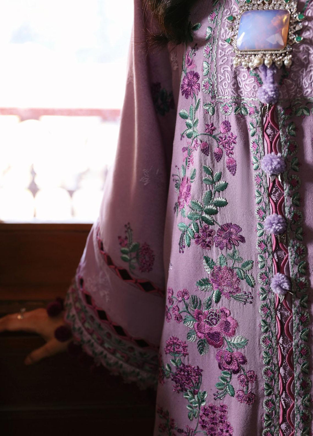 Noemei By Republic Womenswear Embroidered Karandi Suits Unstitched 3 Piece RW23N D7-A - Luxury Winter Collection