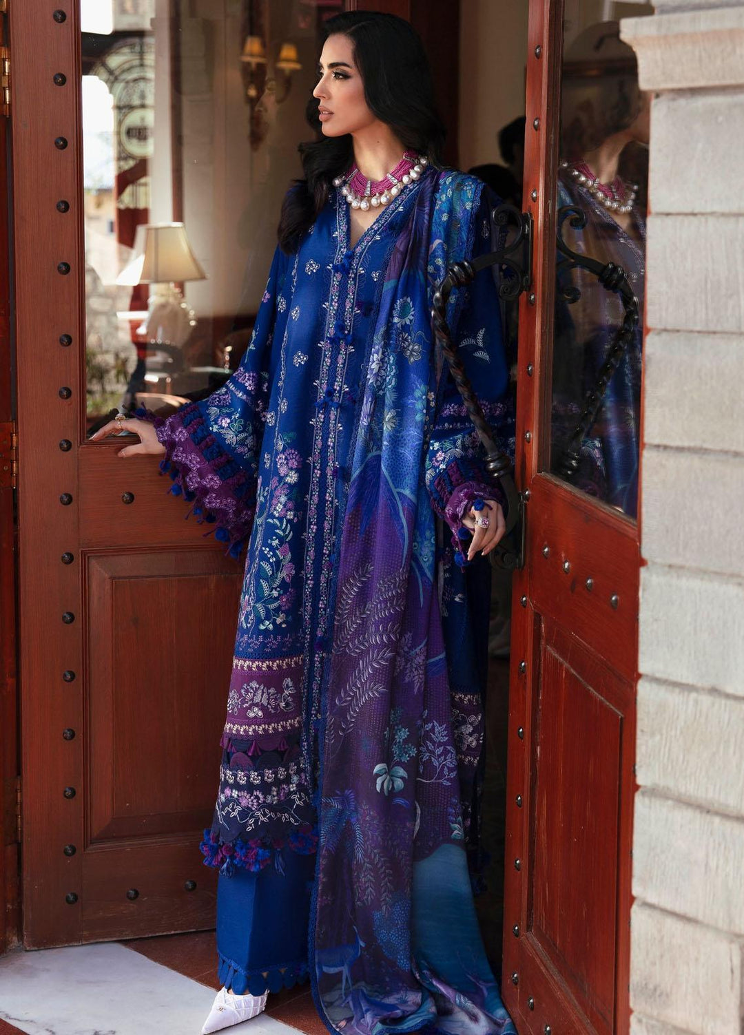 Noemei By Republic Womenswear Embroidered Karandi Suits Unstitched 3 Piece RW23N D8-A - Luxury Winter Collection