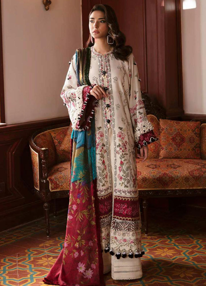 Noemei By Republic Womenswear Embroidered Karandi Suits Unstitched 3 Piece RW23N D8-B - Luxury Winter Collection
