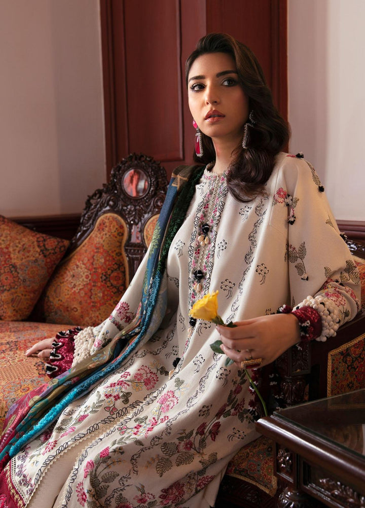 Noemei By Republic Womenswear Embroidered Karandi Suits Unstitched 3 Piece RW23N D8-B - Luxury Winter Collection