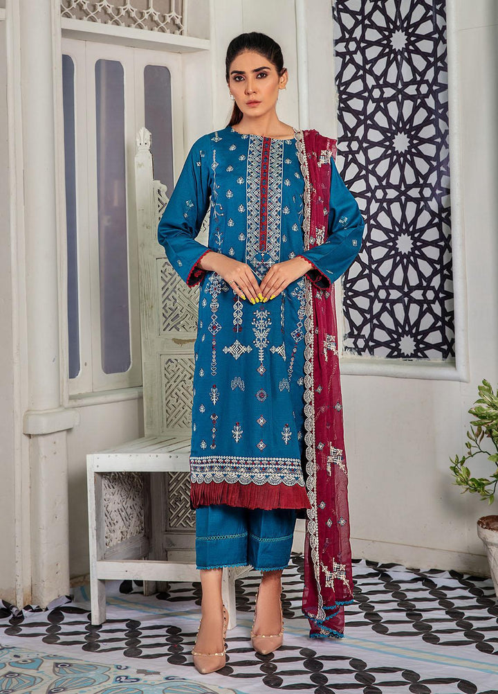 Noir By Humdum Embroidered Linen Suits Unstitched 3 Piece HD22N D-01 - Winter Collection