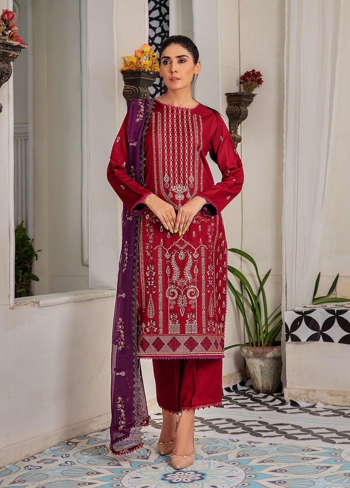 Noir By Humdum Embroidered Linen Suits Unstitched 3 Piece HD22N D-09 - Winter Collection
