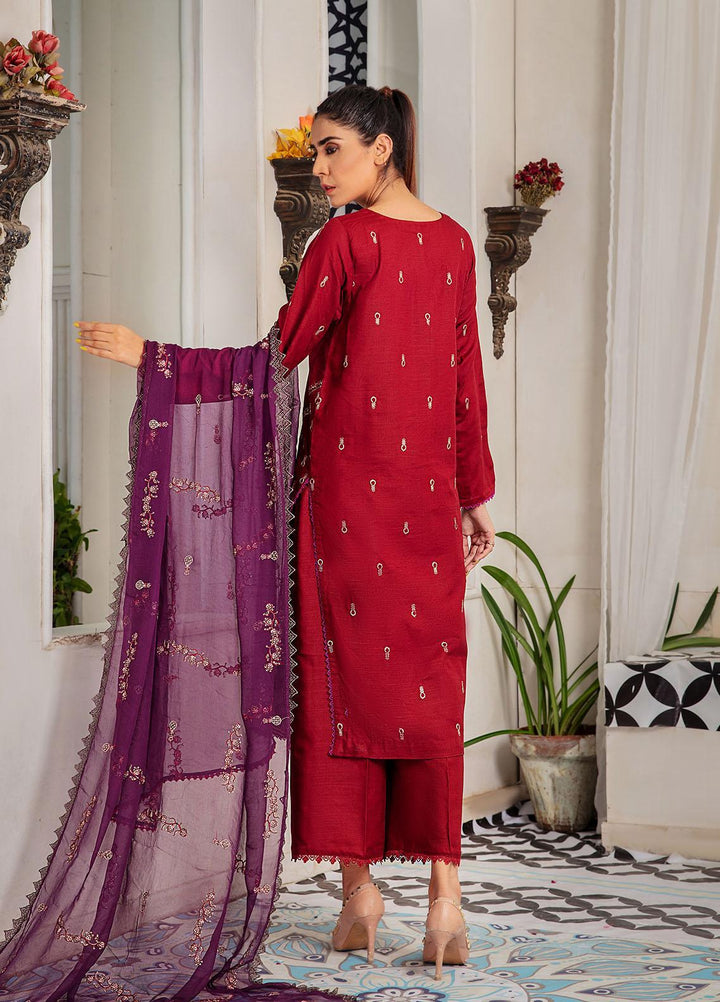 Noir By Humdum Embroidered Linen Suits Unstitched 3 Piece HD22N D-09 - Winter Collection