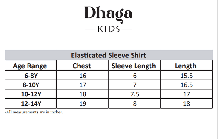 Dhaga Kids Pret Solids Jersy 1 Piece Orange Elasticated Sleeve Shirt DHKJP01 - Summer Collection