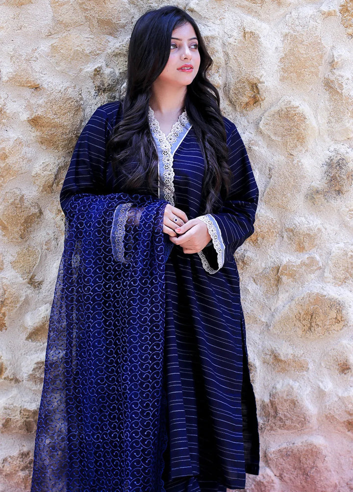 Solid Khaddar 3 Piece Suit