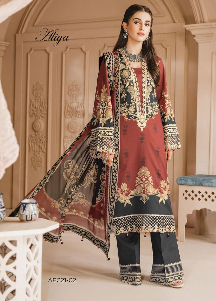 Noor Bano by Anaya Embroidered Cambric Suits Unstitched 3 Piece AKC21NB AEC21-02 ALIYA - Winter Collection