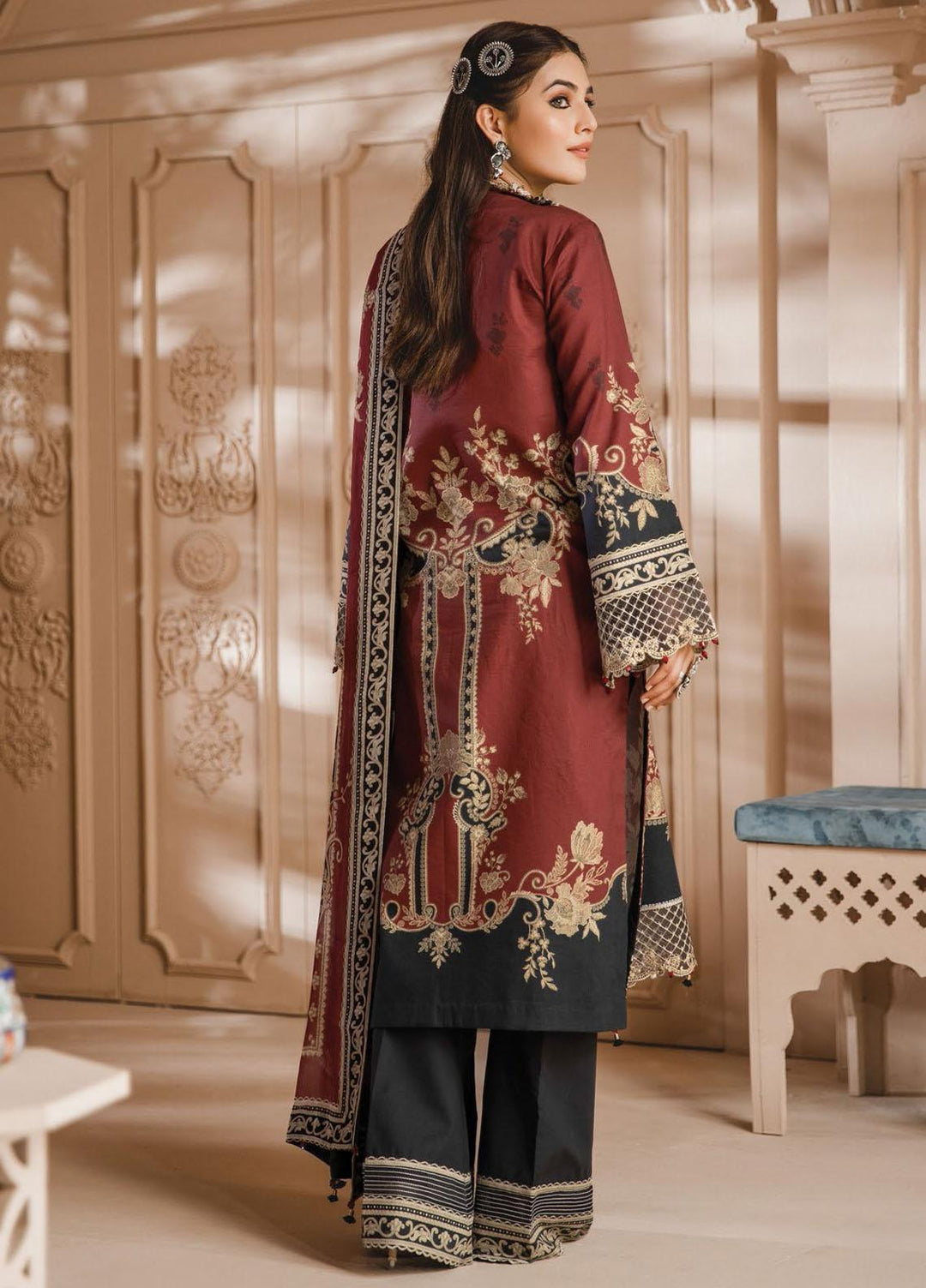 Noor Bano by Anaya Embroidered Cambric Suits Unstitched 3 Piece AKC21NB AEC21-02 ALIYA - Winter Collection