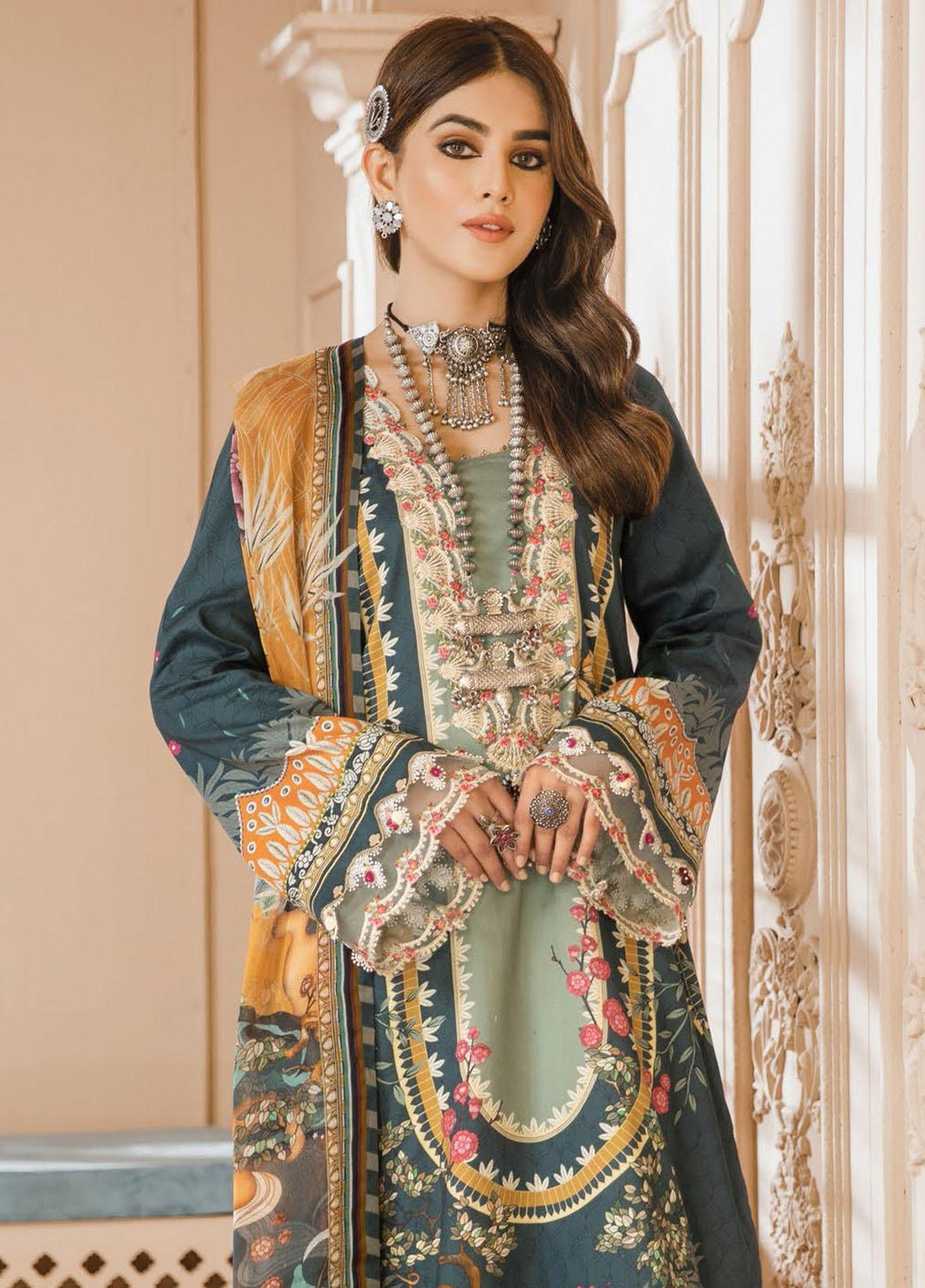 Noor Bano by Anaya Embroidered Cambric Suits Unstitched 3 Piece AKC21NB AEC21-06 SHAHZEEN - Winter Collection