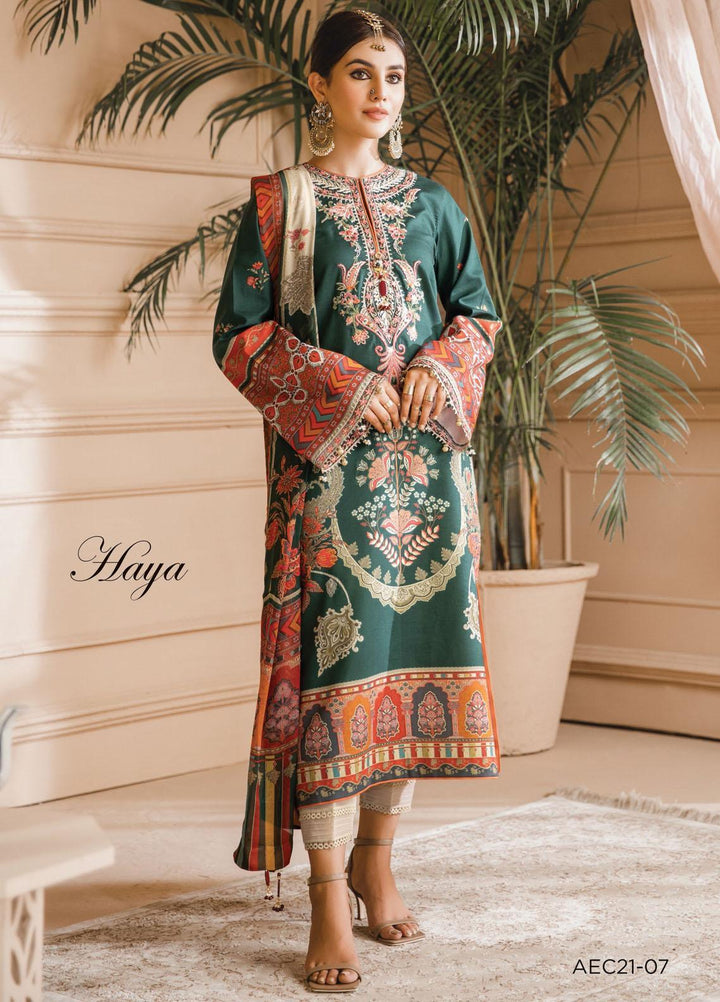 Noor Bano by Anaya Embroidered Cambric Suits Unstitched 3 Piece AKC21NB AEC21-07 HAYA - Winter Collection