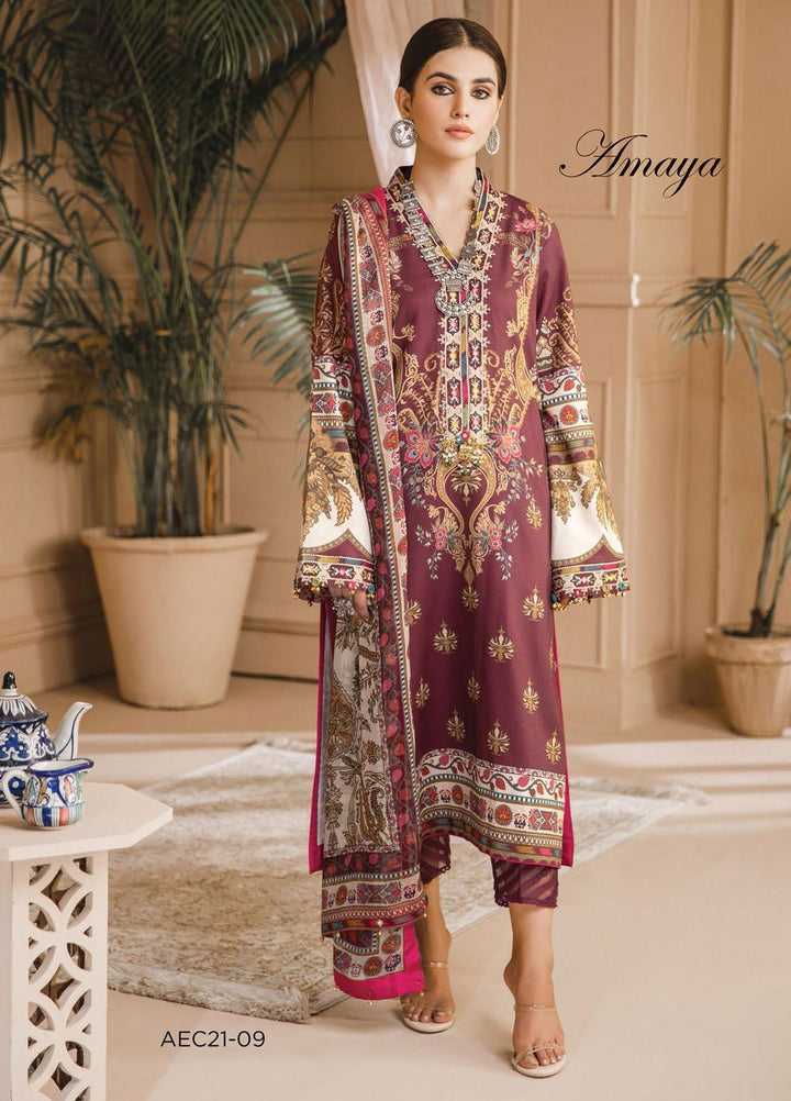 Noor Bano by Anaya Embroidered Cambric Suits Unstitched 3 Piece AKC21NB AEC21-09 AMAYA - Winter Collection