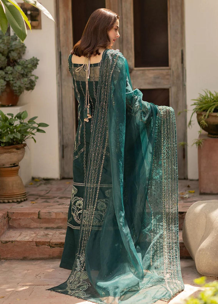 Noor By Azzal Embroidered Organza Suits Unstitched 4 Piece AZZ23N D-07 Eira - Luxury Collection