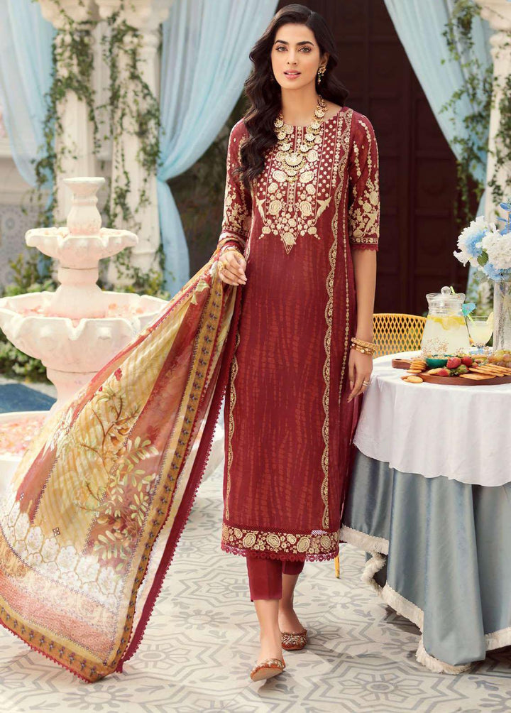 Noor by Saadia Asad Embroidered Lawn Suits Unstitched 3 Piece SA22N D1A - Summer Collection