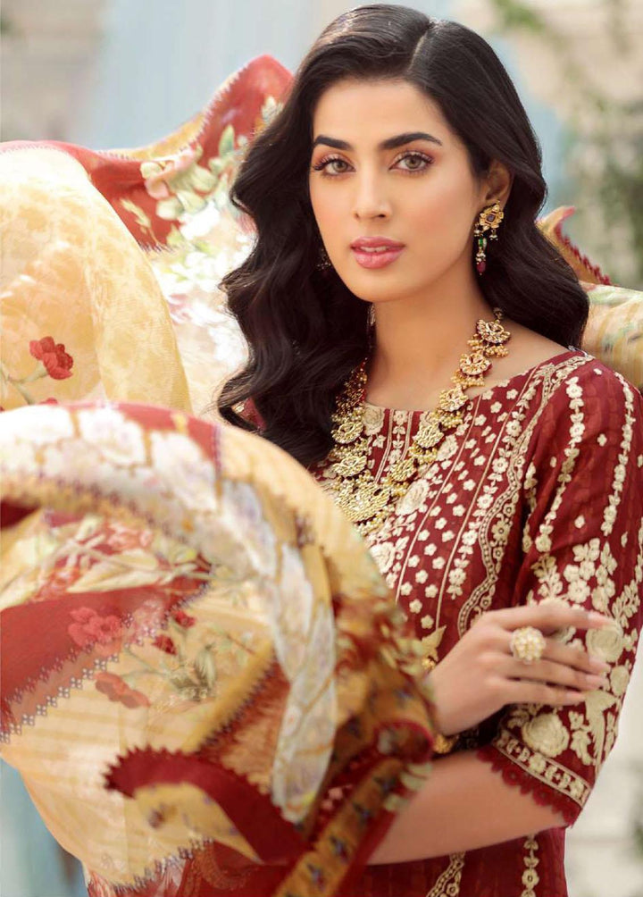 Noor by Saadia Asad Embroidered Lawn Suits Unstitched 3 Piece SA22N D1A - Summer Collection
