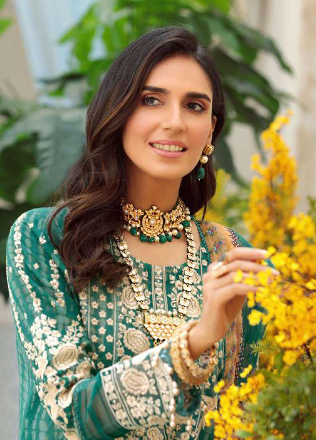 Noor by Saadia Asad Embroidered Lawn Suits Unstitched 3 Piece SA22N D1B - Summer Collection