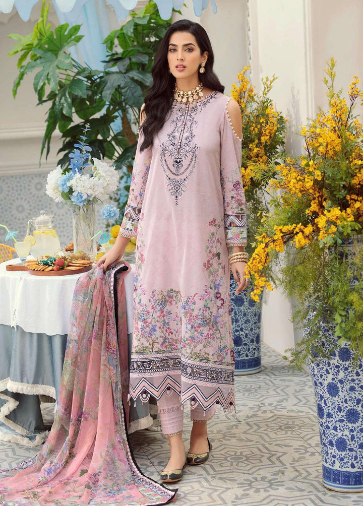 Noor by Saadia Asad Embroidered Lawn Suits Unstitched 3 Piece SA22N D2A - Summer Collection