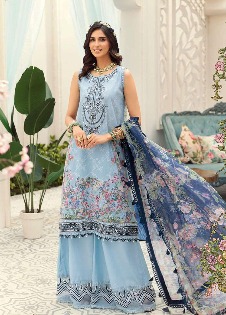 Noor by Saadia Asad Embroidered Lawn Suits Unstitched 3 Piece SA22N D2B - Summer Collection