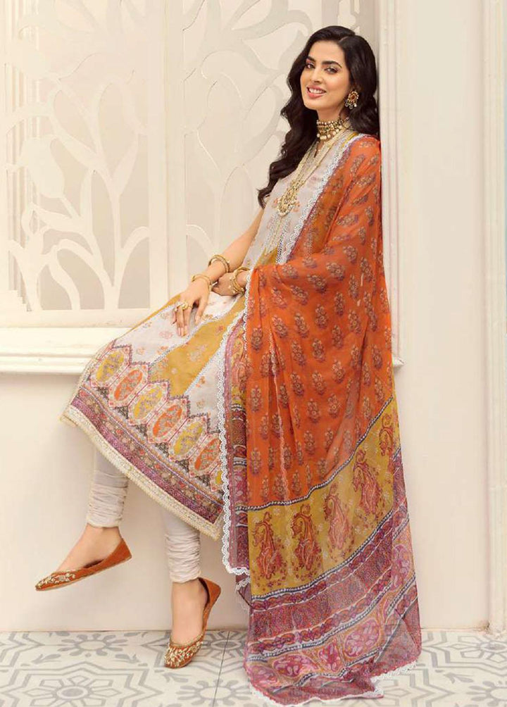 Noor by Saadia Asad Embroidered Lawn Suits Unstitched 3 Piece SA22N D3A - Summer Collection