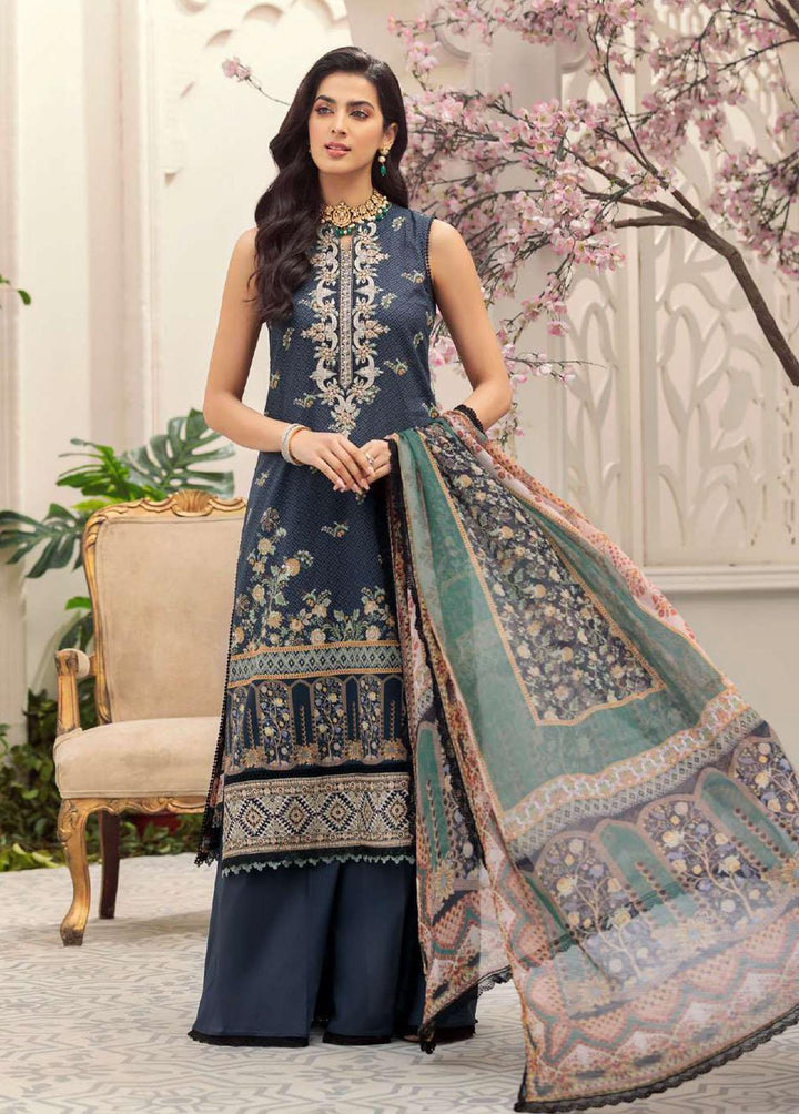 Noor by Saadia Asad Embroidered Lawn Suits Unstitched 3 Piece SA22N D4A - Summer Collection