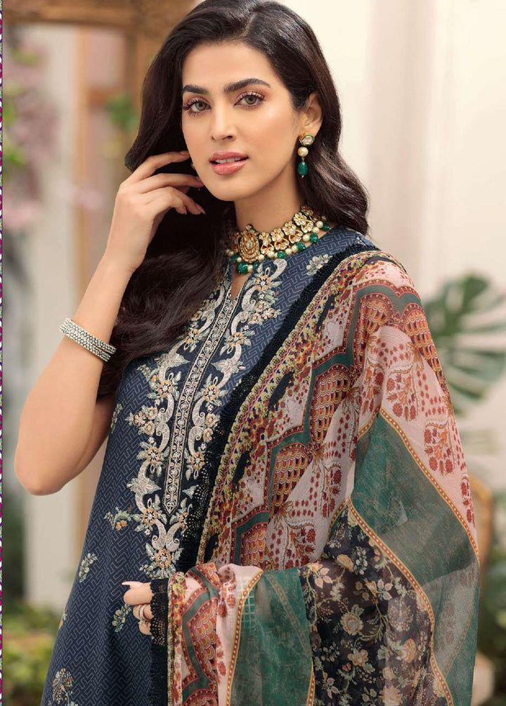Noor by Saadia Asad Embroidered Lawn Suits Unstitched 3 Piece SA22N D4A - Summer Collection