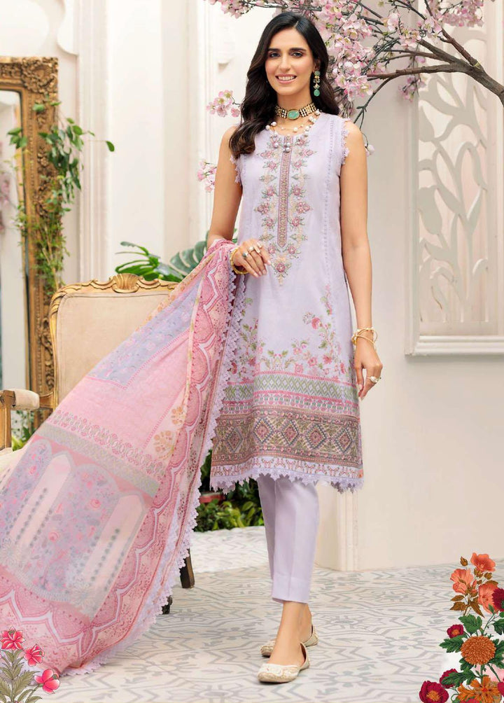 Noor by Saadia Asad Embroidered Lawn Suits Unstitched 3 Piece SA22N D4B - Summer Collection