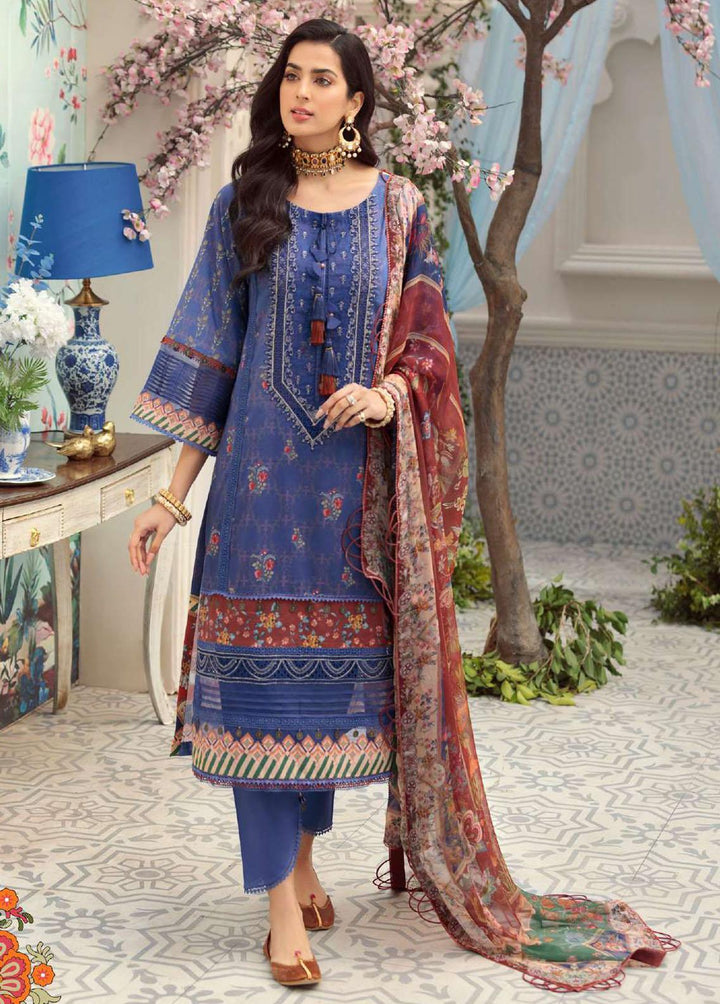 Noor by Saadia Asad Embroidered Lawn Suits Unstitched 3 Piece SA22N D5B - Summer Collection