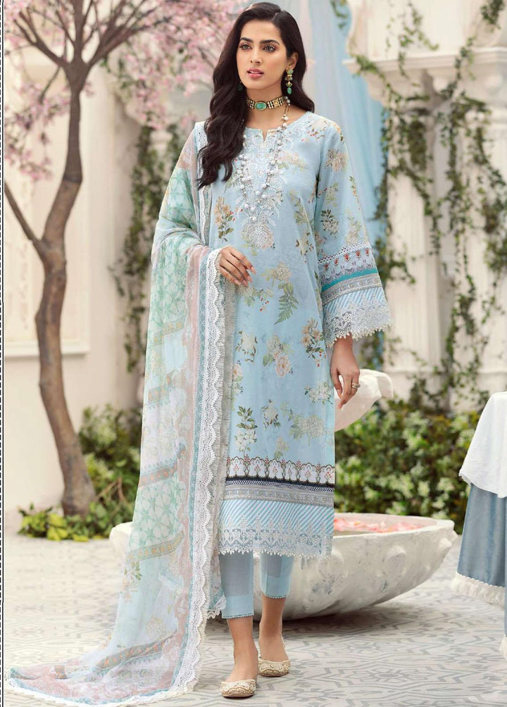 Noor by Saadia Asad Embroidered Lawn Suits Unstitched 3 Piece SA22N D6A - Summer Collection