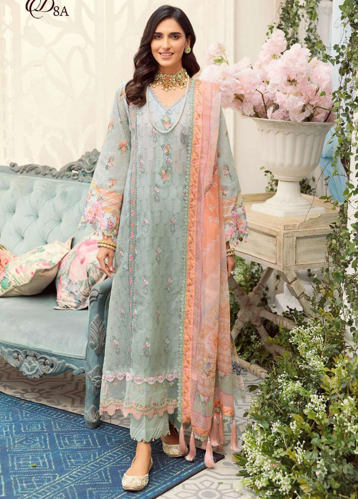 Noor by Saadia Asad Embroidered Lawn Suits Unstitched 3 Piece SA22N D8A - Summer Collection