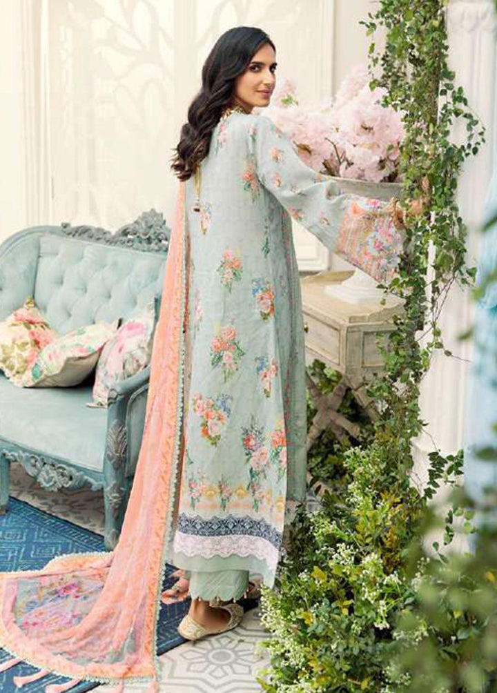 Noor by Saadia Asad Embroidered Lawn Suits Unstitched 3 Piece SA22N D8A - Summer Collection