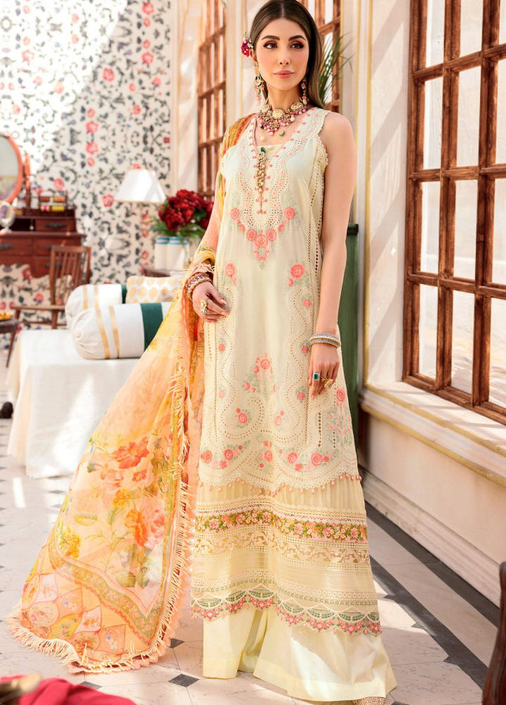 Noor by Saadia Asad Embroidered Lawn Suits Unstitched 3 Piece NSA22E D2A - Eid Collection