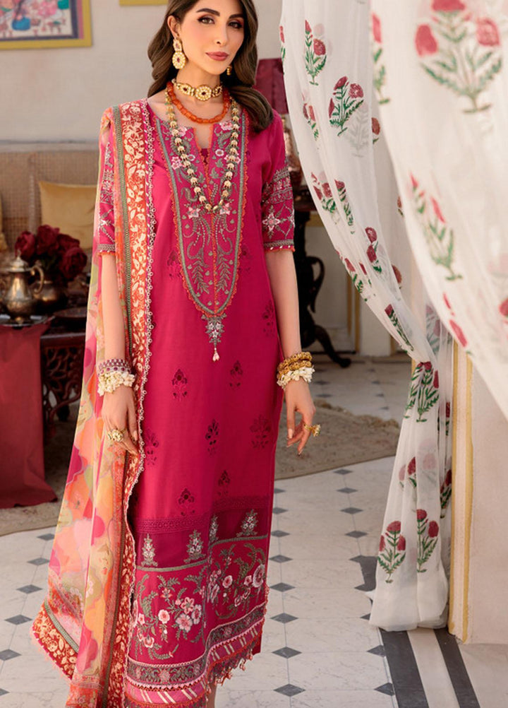 Noor by Saadia Asad Embroidered Lawn Suits Unstitched 3 Piece NSA22E D3A - Eid Collection