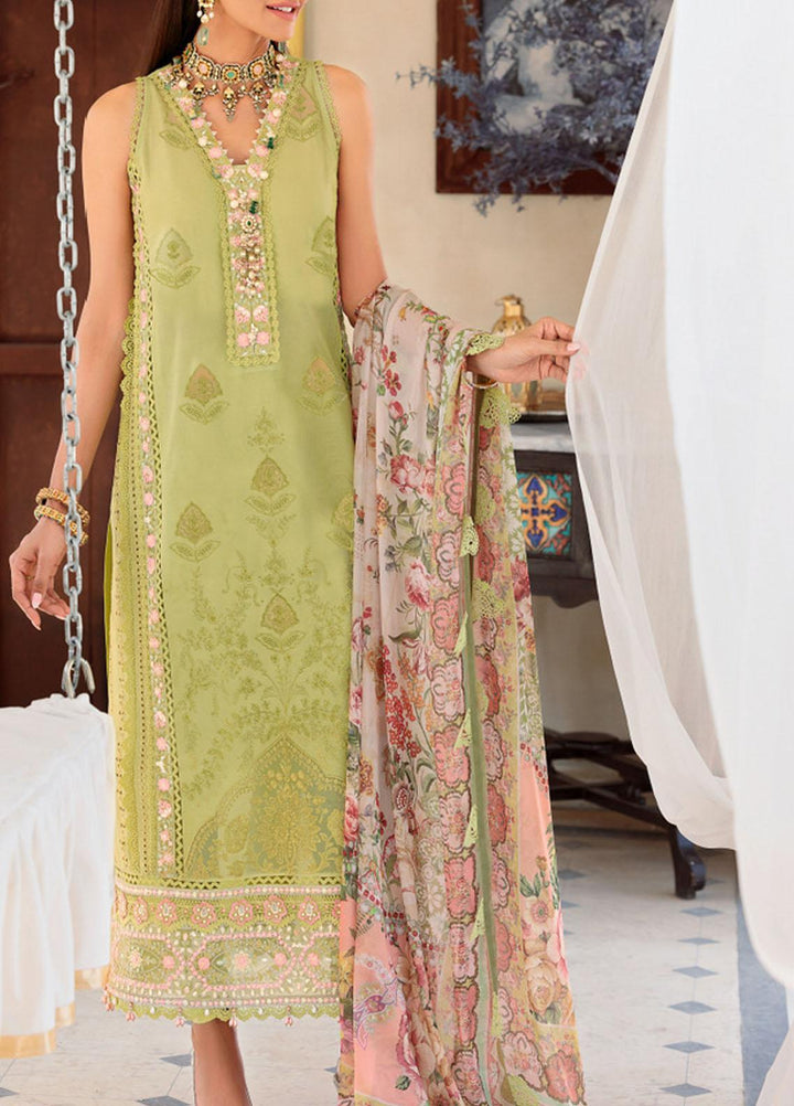 Noor by Saadia Asad Embroidered Lawn Suits Unstitched 3 Piece NSA22E D5A - Eid Collection