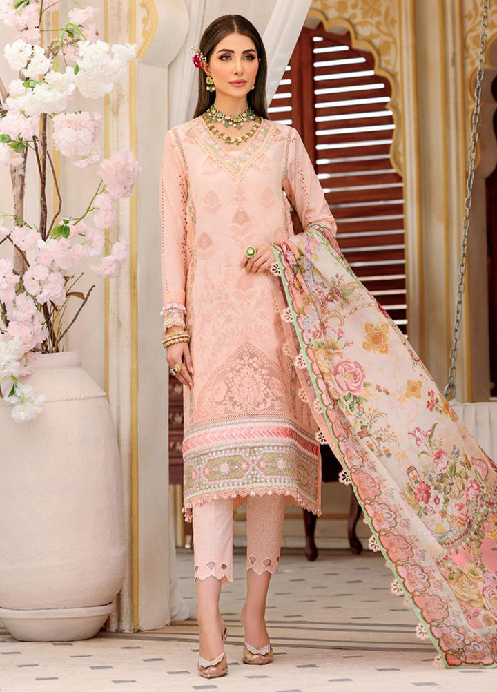 Noor by Saadia Asad Embroidered Lawn Suits Unstitched 3 Piece NSA22E D5B - Eid Collection