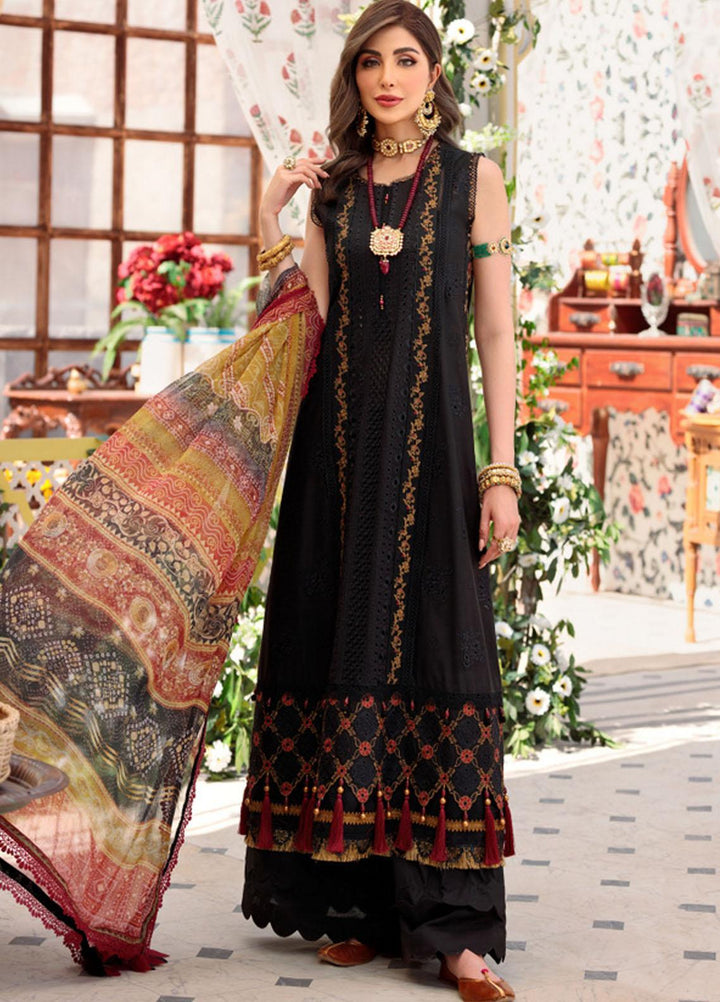 Noor by Saadia Asad Embroidered Lawn Suits Unstitched 3 Piece NSA22E D6A - Eid Collection