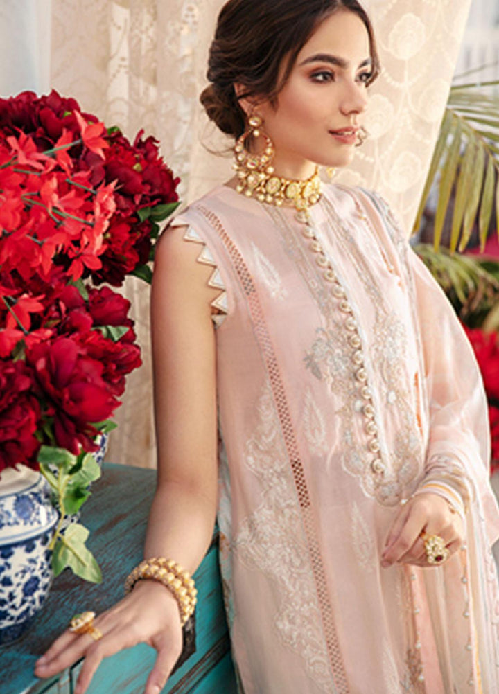 Noor by Saadia Asad Embroidered Chikankari Suits Unstitched 3 Piece NSA21E 1A - Festive Collection