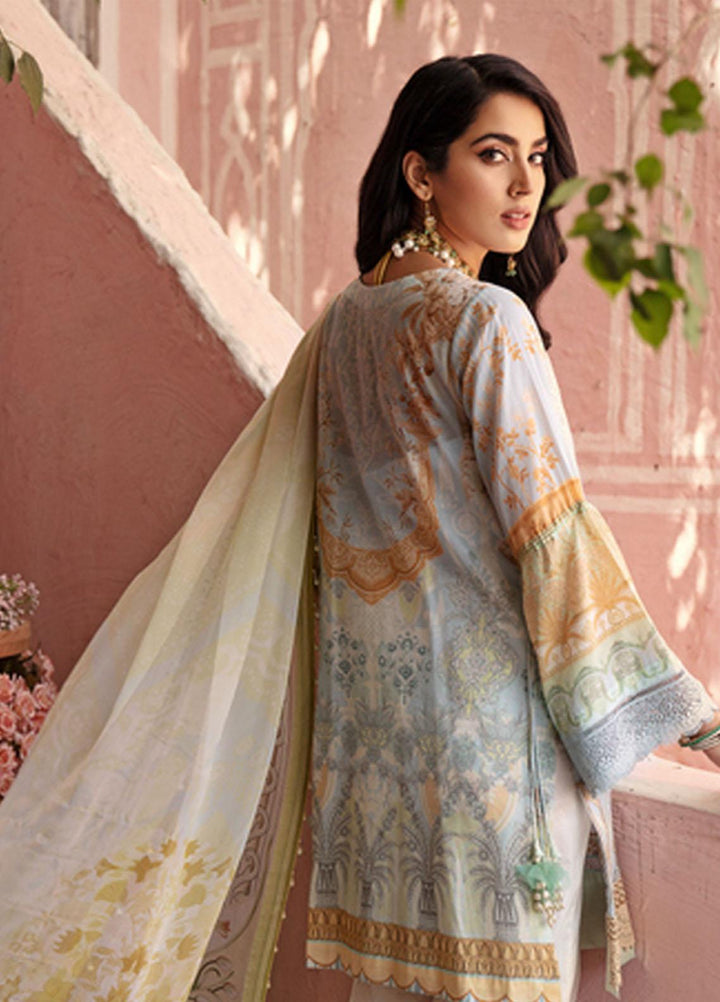 Noor by Saadia Asad Embroidered Chikankari Suits Unstitched 3 Piece NSA21E 1B - Festive Collection