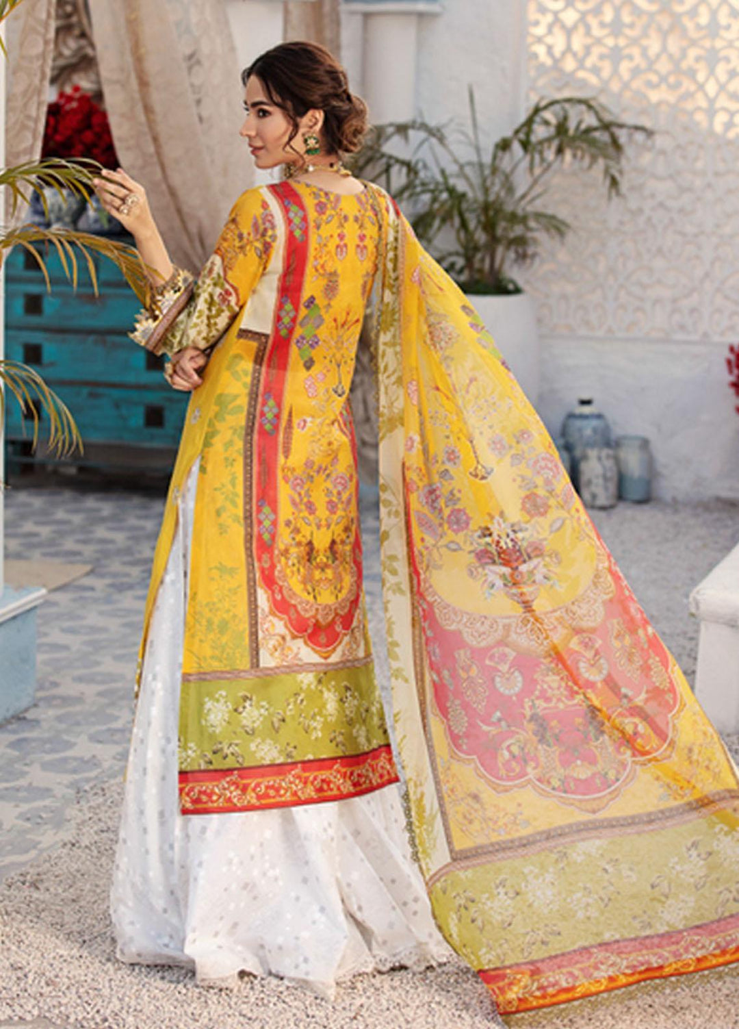 Noor by Saadia Asad Embroidered Chikankari Suits Unstitched 3 Piece NSA21E 2A - Festive Collection