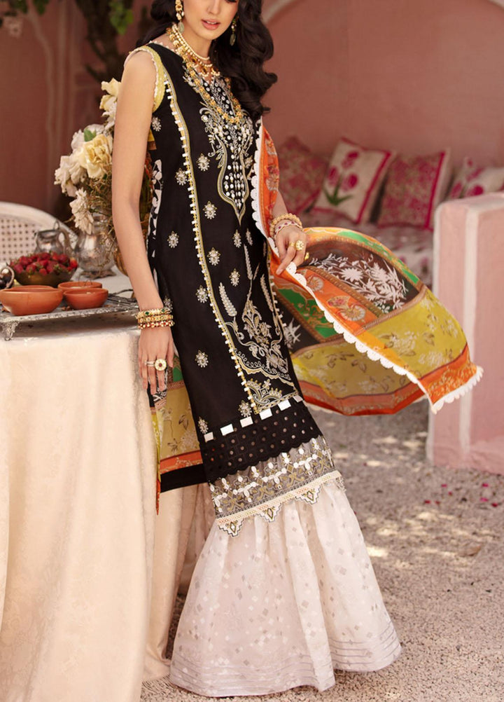 Noor by Saadia Asad Embroidered Chikankari Suits Unstitched 3 Piece NSA21E 2B - Festive Collection