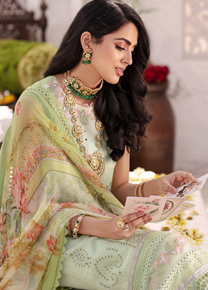 Noor by Saadia Asad Embroidered Chikankari Suits Unstitched 3 Piece NSA21E 4B - Festive Collection