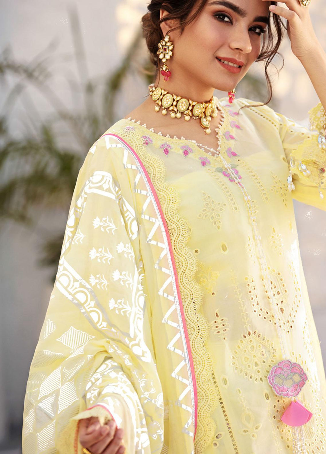 Noor by Saadia Asad Embroidered Chikankari Suits Unstitched 3 Piece NSA21E 6B - Festive Collection