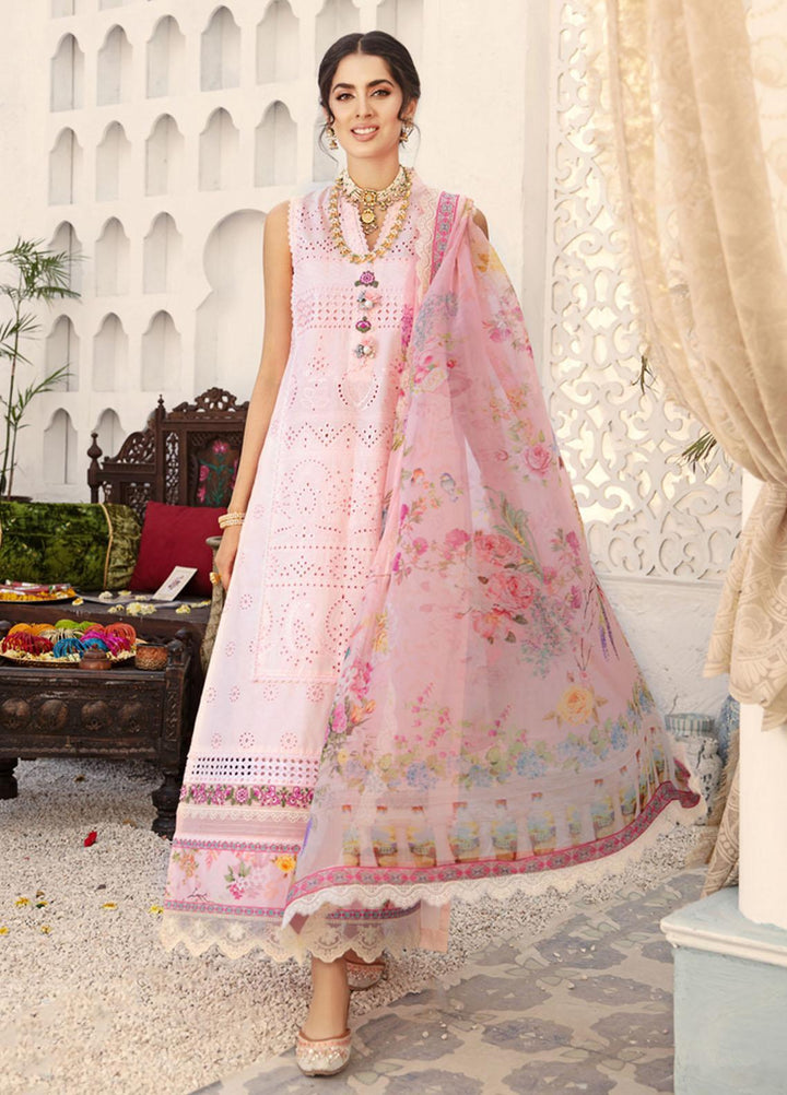 Noor by Saadia Asad Embroidered Chikankari Suits Unstitched 3 Piece NSA21E 7A - Festive Collection