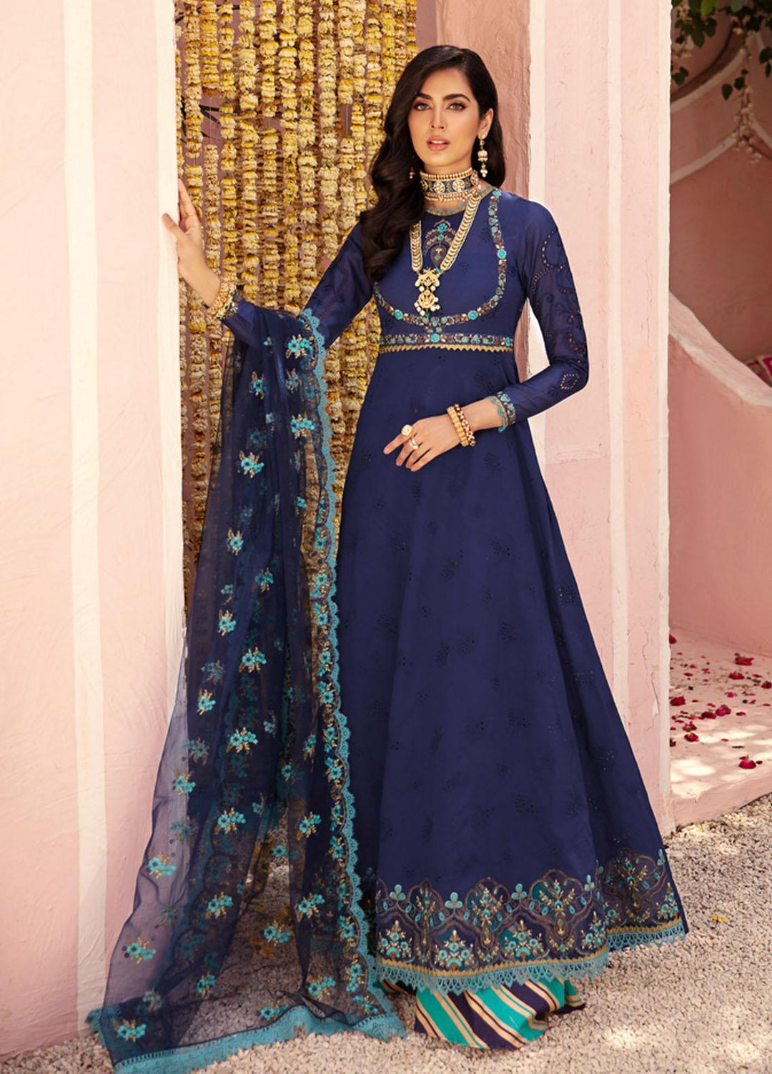 Noor by Saadia Asad Embroidered Chikankari Suits Unstitched 3 Piece NSA21E 8A - Festive Collection