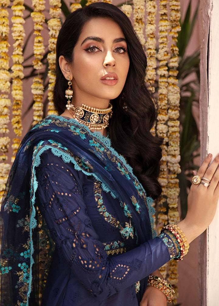 Noor by Saadia Asad Embroidered Chikankari Suits Unstitched 3 Piece NSA21E 8A - Festive Collection